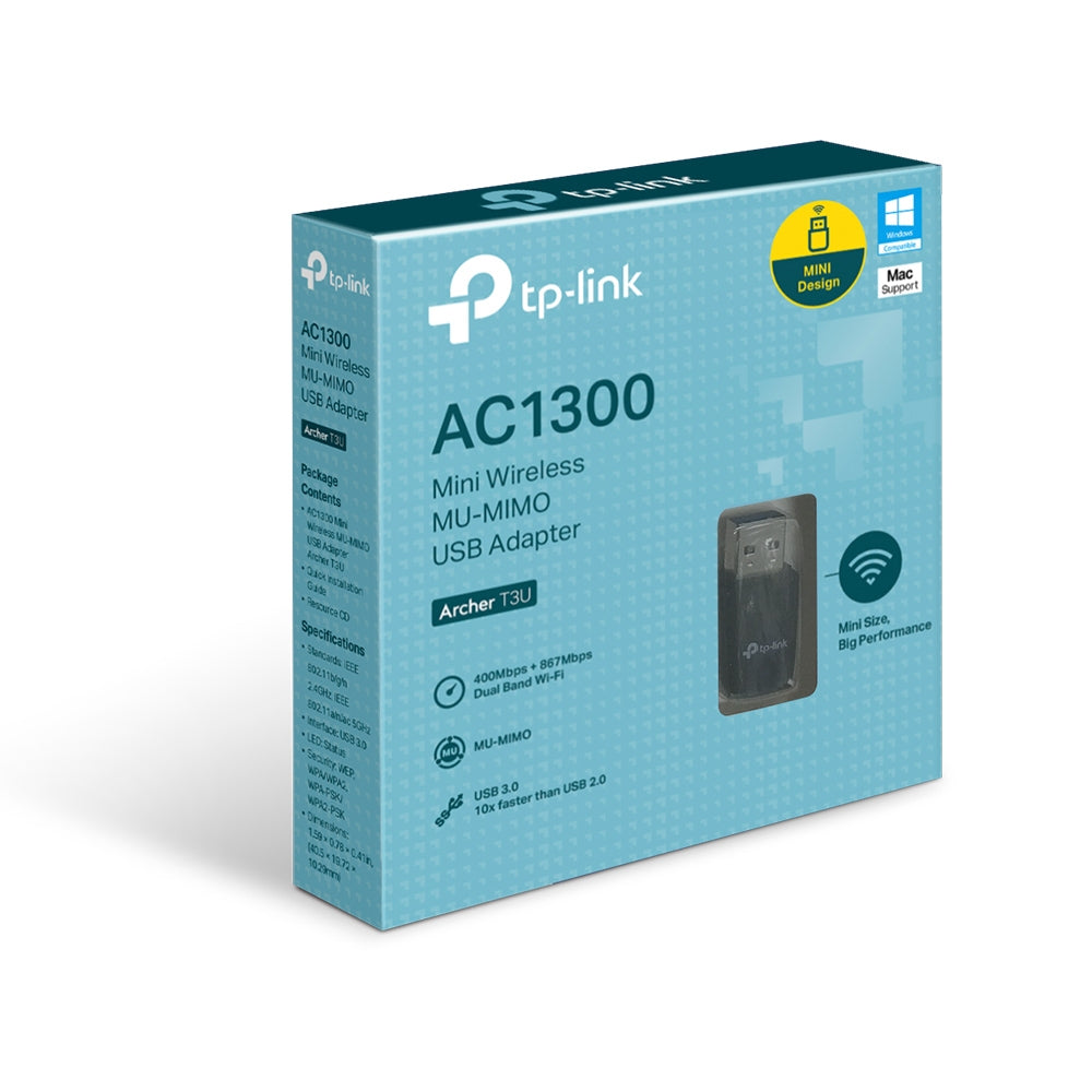 TP-Link Archer T3U อุปกรณ์รับสัญญาณ WiFi (AC1300 Mini Wireless MU-MIMO USB Adapter)