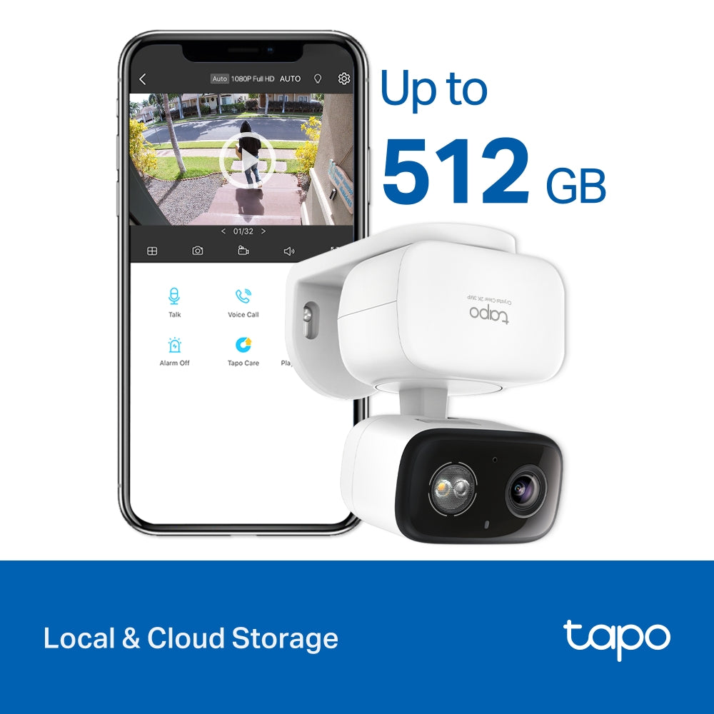TP-Link Tapo C216 2K 3MP กล้องไวไฟใช้ได้ทั้งภายในและภายนอก IP65 Indoor/Outdoor Home Security Wi-Fi Camera
