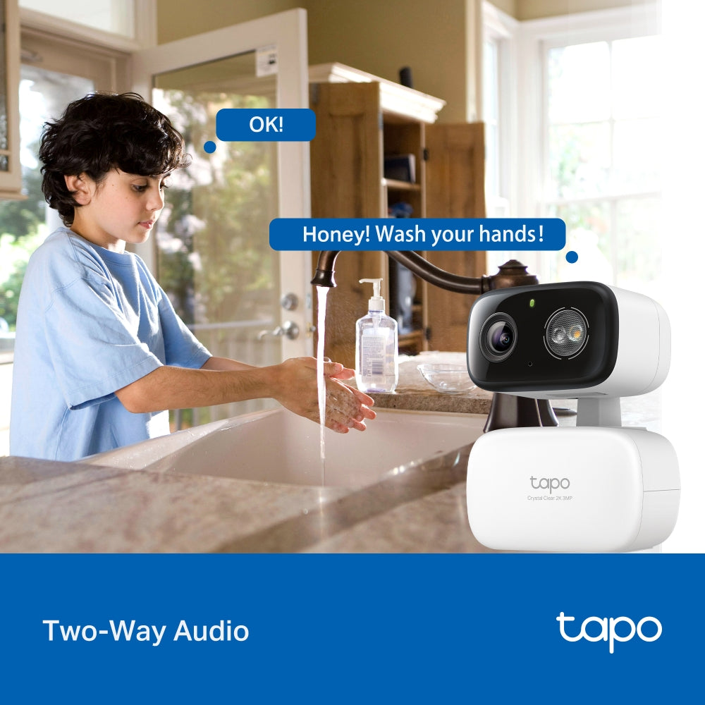 TP-Link Tapo C216 2K 3MP กล้องไวไฟใช้ได้ทั้งภายในและภายนอก IP65 Indoor/Outdoor Home Security Wi-Fi Camera