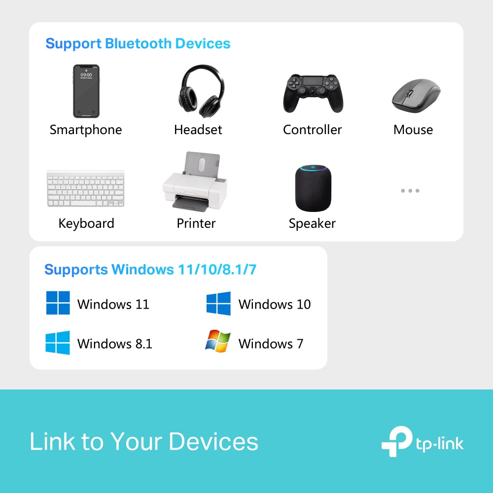 TP-Link UB600 ยูเอสบีบลูทูธ 6.0 Bluetooth 6.0 Nano USB Adapter รับประกันแบบ Limited Lifetime
