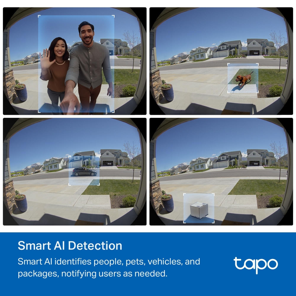 TP-Link Tapo D235 Tapo Video Doorbell Camera กริ่งพร้อมกล้อง 2K 5MP มุมมองกว้าง180° แบตเตอรี่ใช้งานนานสูงสุด 210 วัน