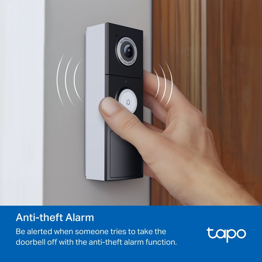 TP-Link Tapo D235 Tapo Video Doorbell Camera กริ่งพร้อมกล้อง 2K 5MP มุมมองกว้าง180° แบตเตอรี่ใช้งานนานสูงสุด 210 วัน