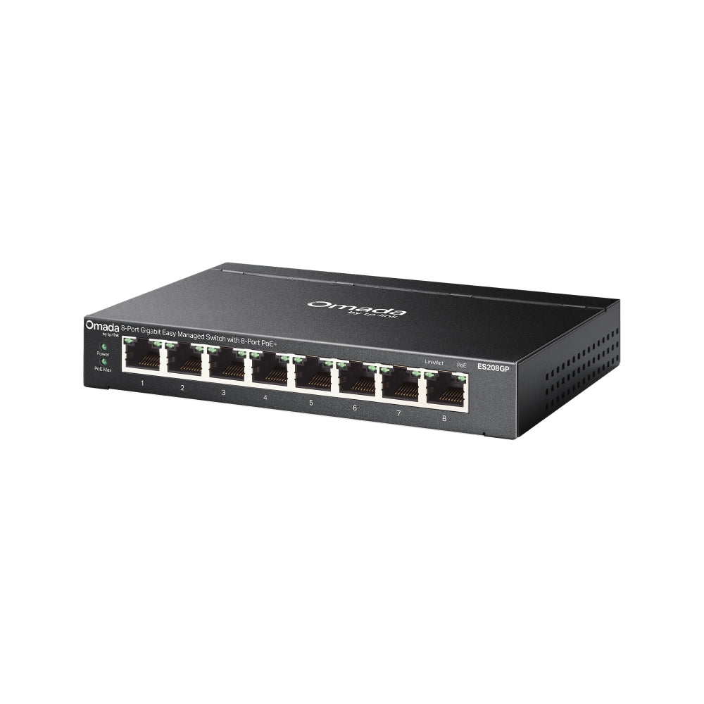 TP-Link ES208GP Omada สวิตช์ 8 พอร์ต Gigabit Easy Managed พร้อม 8 พอร์ต PoE+ รับประกันแบบ Limited Lifetime