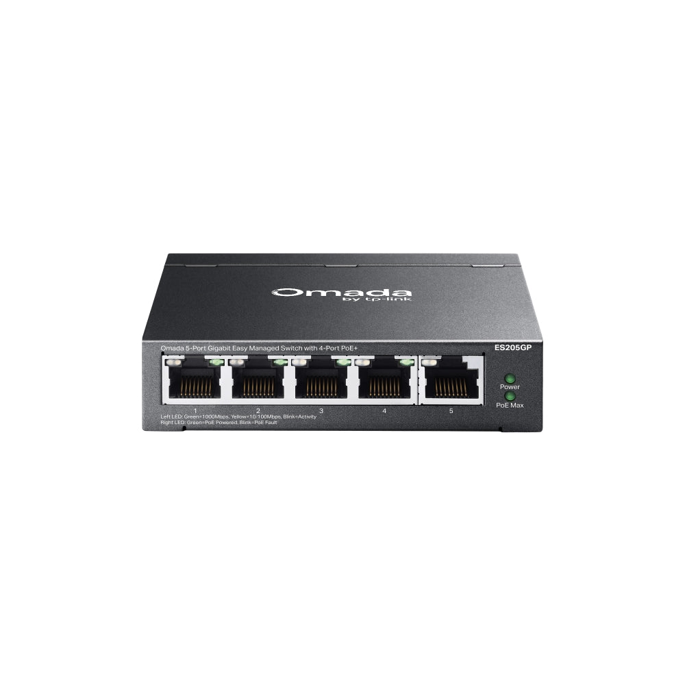 TP-Link ES205GP Omada สวิตช์ 5 พอร์ต Gigabit จัดการง่าย พร้อม 4 พอร์ต PoE+ รับประกันแบบ Limited Lifetime