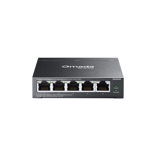 TP-Link ES205GP Omada สวิตช์ 5 พอร์ต Gigabit จัดการง่าย พร้อม 4 พอร์ต PoE+ รับประกันแบบ Limited Lifetime