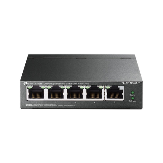 TP-Link TL-SF1005LP สวิตซ์ พอร์ต RJ45 5 ช่อง ความเร็วการรับส่งข้อมูล 10/100 Mbps ใช้พอร์ต PoE ได้ 4 ช่อง ใช้งานง่าย