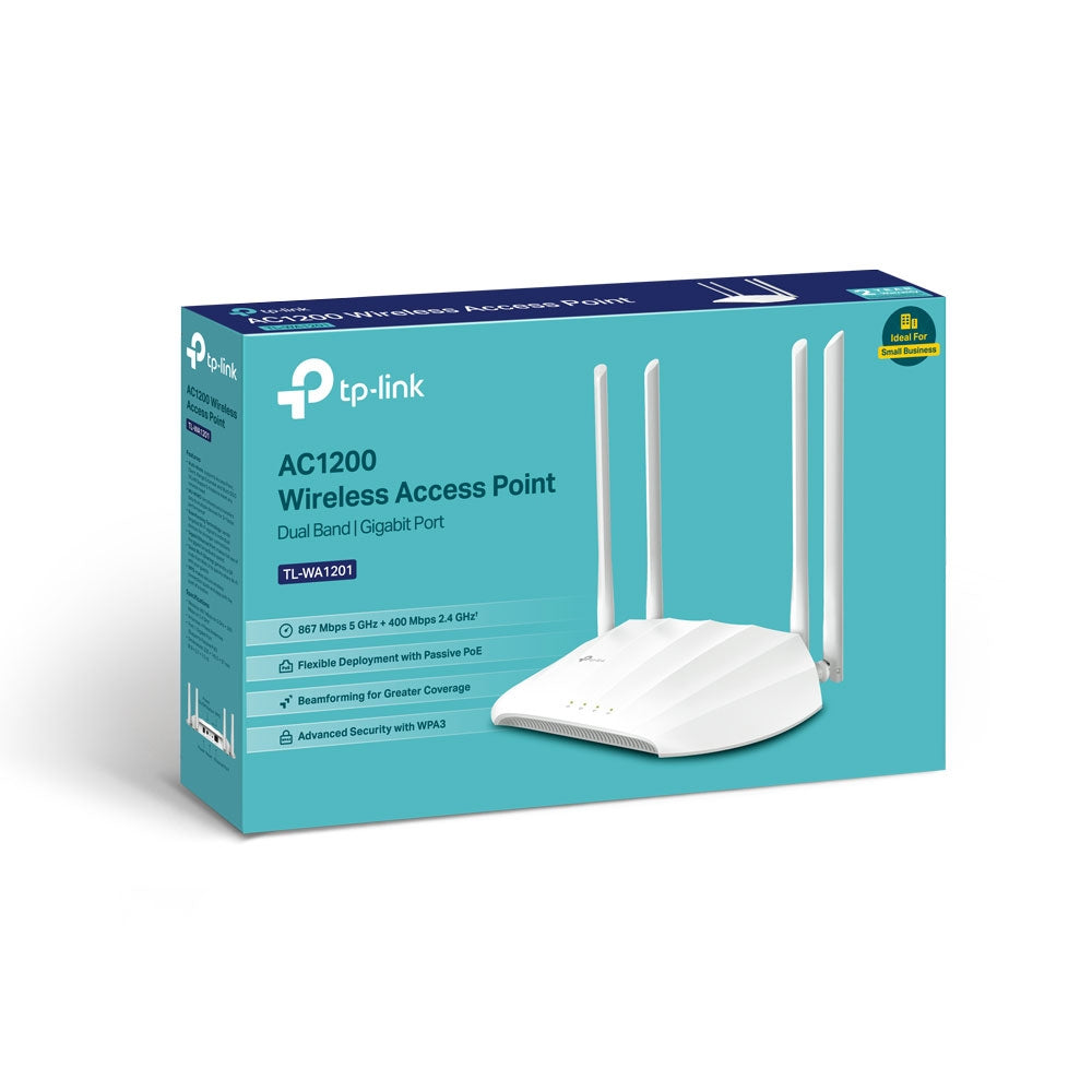 TP-Link TL-WA1201 AC1200 Dual-Band WiFi เราเตอร์ 4 เสาสัญญาณประสิทธิภาพสูงด้วยเทคโนโลยี Beamforming