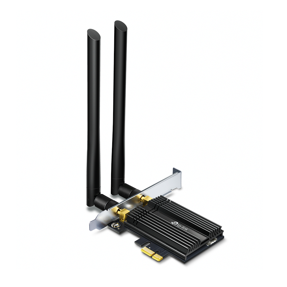 TP-Link Archer TX50E การ์ด WiFi 6 พร้อมบลูทูธ 5.3 สำหรับคอมพิวเตอร์ AX3000 Wi-Fi 6 Bluetooth 5.3 PCIe Adapter