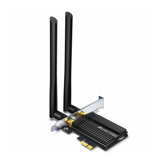 TP-Link Archer TX50E การ์ด WiFi 6 พร้อมบลูทูธ 5.3 สำหรับคอมพิวเตอร์ AX3000 Wi-Fi 6 Bluetooth 5.3 PCIe Adapter
