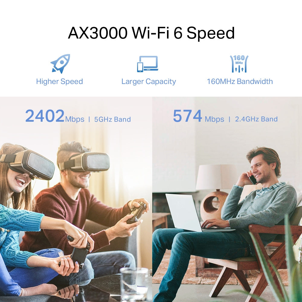 TP-Link RE705X |AX3000 Mesh WiFi 6 Range Extender |อุปกรณ์ขยายสัญญาณ แรงเต็มสปีด กับเทคโนโลยี WiFi6|repeater|wifi|wifi6