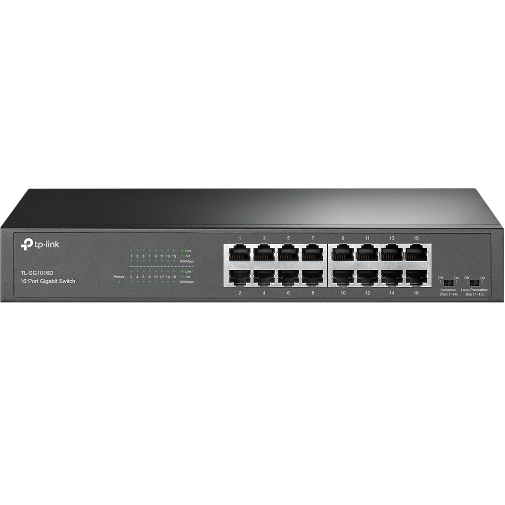 TP-Link TL-SG1016D 16-Port Gigabit Desktop/Rackmount Switch