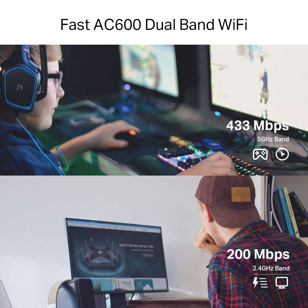 TP-Link Archer T2E AC600 Wireless Dual Band PCI Express Adapter ตัวรับสัญญาณ WiFi สำหรับคอมพิวเตอร์พีซี