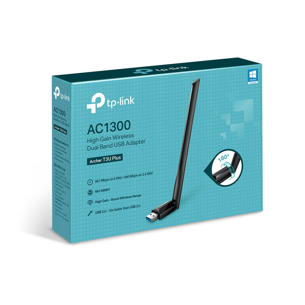 TP-Link Archer T3U Plus AC1300 High Gain Wireless Dual Band USB Adapter ตัวรับสัญญาณ WiFi (High Gain Wireless) ผ่านคอมและโน้ตบุค