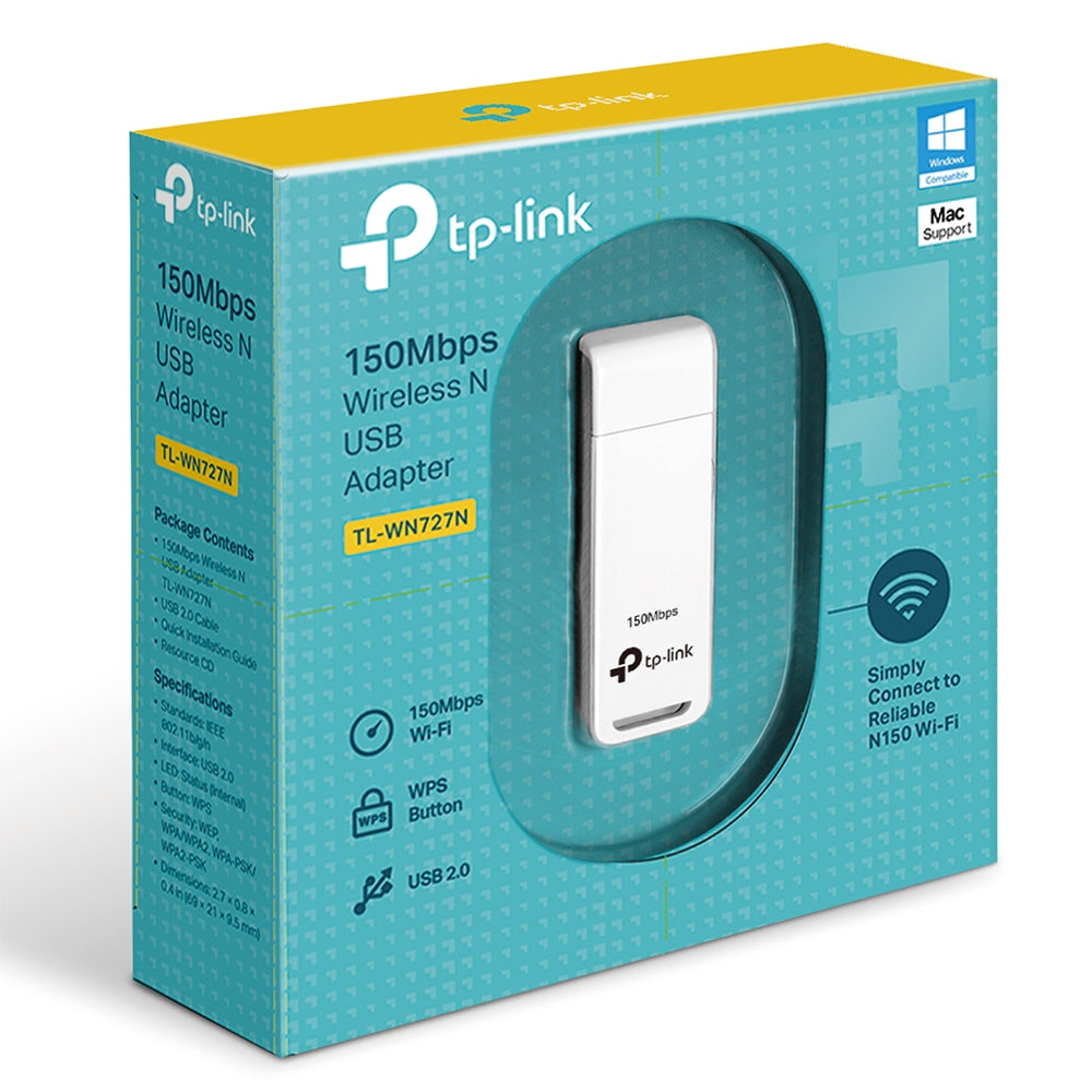 TP-Link TL-WN727N 150Mbps Wireless N USB Adapter ตัวรับสัญญาณ WiFi ผ่านคอมพิวเตอร์หรือโน๊ตบุ๊ค