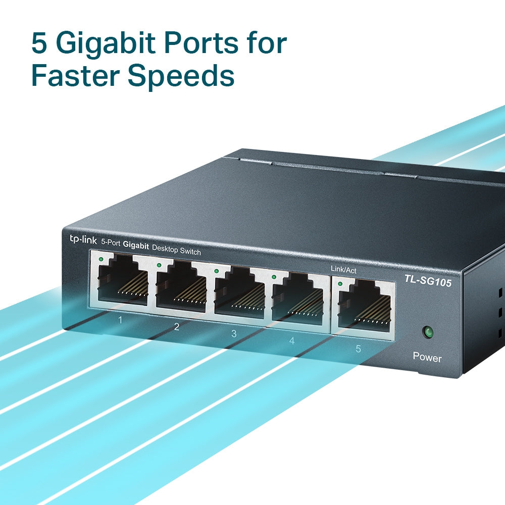 TP-Link TL-SG105 (5-Port 10/100/1000Mbps Desktop Switch)