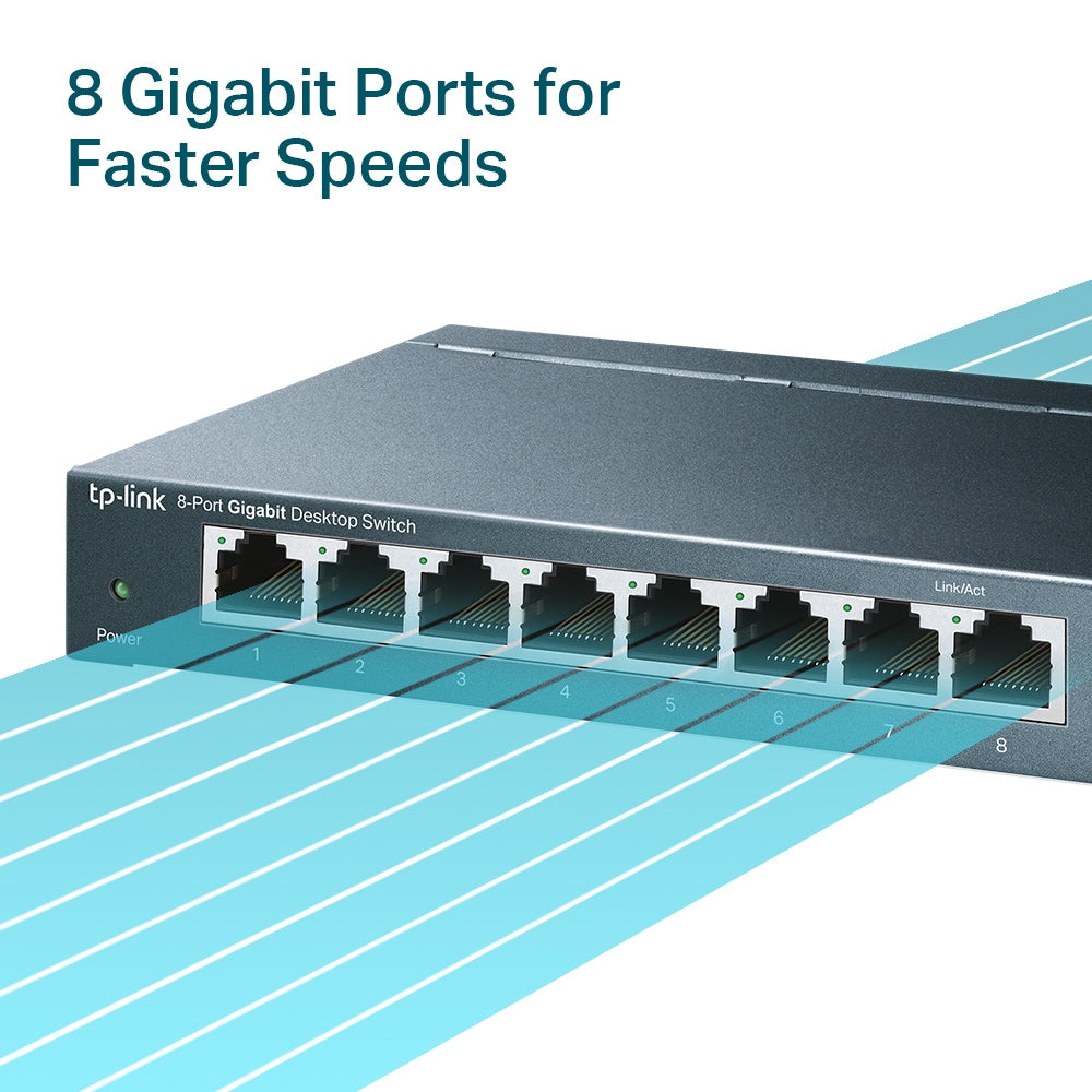 TP-Link TL-SG108 (8-Port 10/100/1000Mbps Desktop Switch)