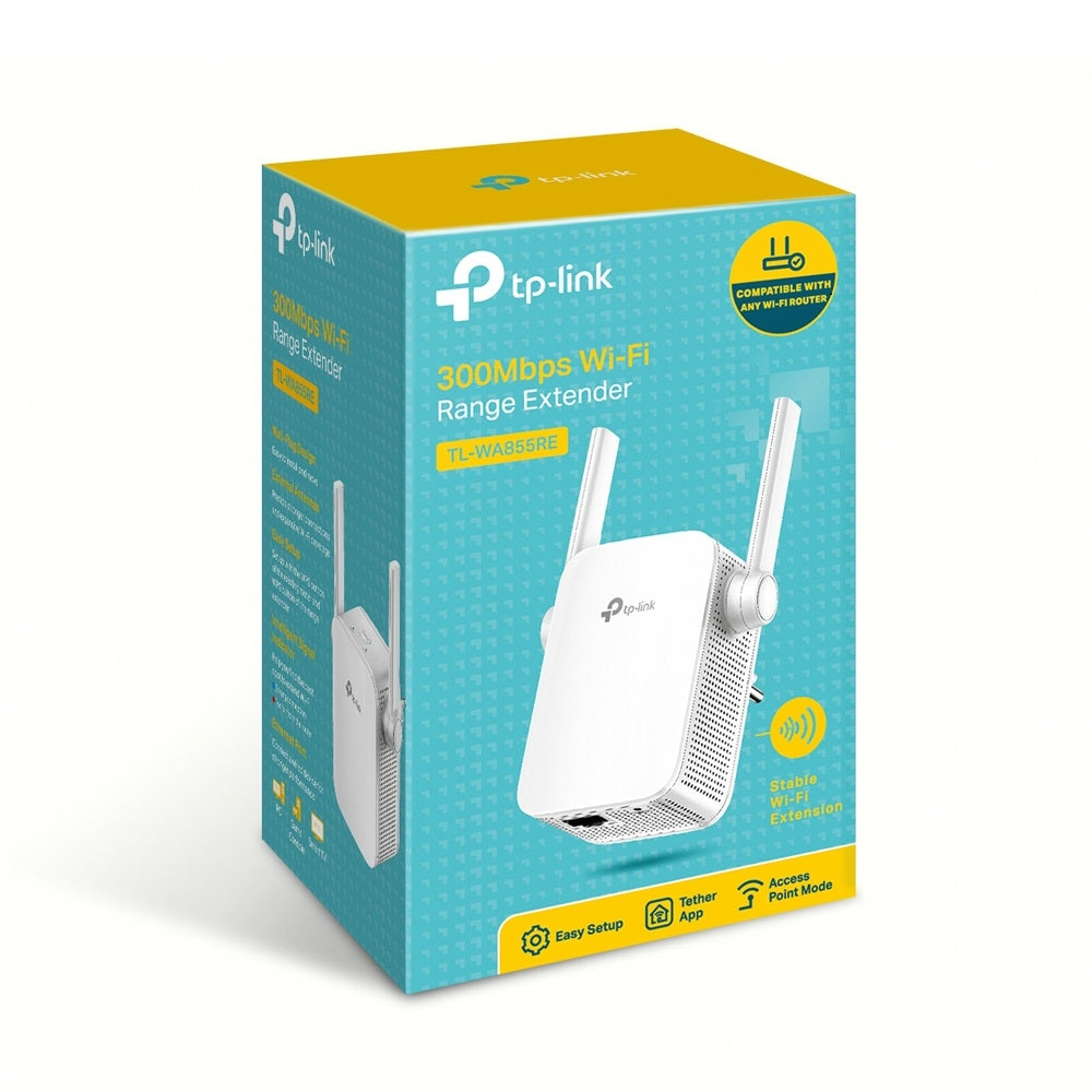 TP-Link TL-WA855RE ตัวขยายสัญญาณ WiFi Repeater (300Mbps Wi-Fi Range Extender)ขยายสัญญาณ Wi-Fi จาก Router มีทั้งโหมดRepe