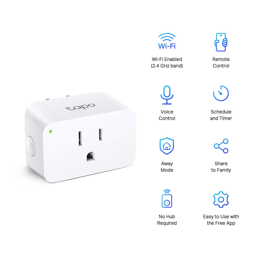 TP-Link Tapo P105 Mini Smart Wi-Fi Plug ปลั๊กอัจฉริยะ สามารถสั่งการด้วยเสียงผ่าน Amazon Alexa หรือ Google Assistant