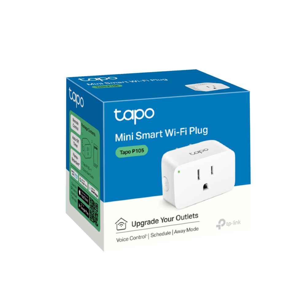 TP-Link Tapo P105 Mini Smart Wi-Fi Plug ปลั๊กอัจฉริยะ สามารถสั่งการด้วยเสียงผ่าน Amazon Alexa หรือ Google Assistant