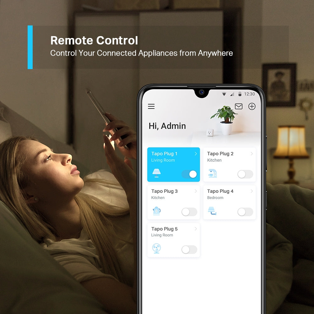 TP-Link Tapo P105 Mini Smart Wi-Fi Plug ปลั๊กอัจฉริยะ สามารถสั่งการด้วยเสียงผ่าน Amazon Alexa หรือ Google Assistant