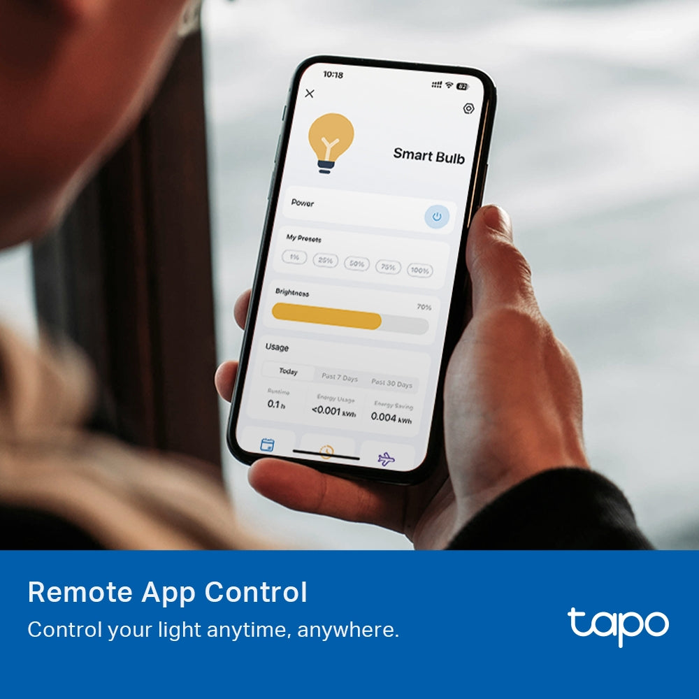 TP-Link Tapo L520E หลอดไฟอัจฉริยะ ตั้งค่าผ่านแอป สั่งการด้วยเสียง Smart Wi-Fi Light Bulb  ขั้ว E27 มีฟังก์ชั่นหรี่แสง