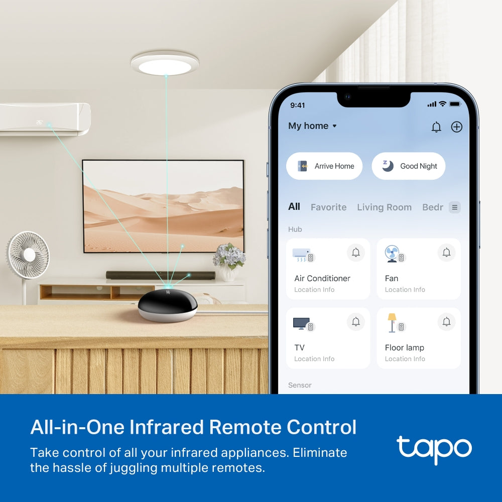 TP-Link Tapo H110 Smart IR & IoT Hub อุปกรณ์เปิดปิดแอร์ ทีวีและรีโมท ควบคุมผ่านApp หมดปัญหารีโมทหายหรือแบตเตอรี่หมด