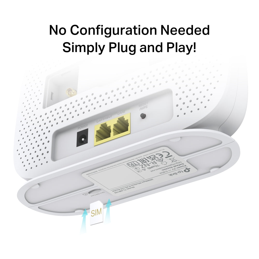 TP-Link TL-MR105 4G SIM Router 300 Mbps Wireless N 4G LTE Router Plug and Play Share Wi-Fi with up to 32 Devices
