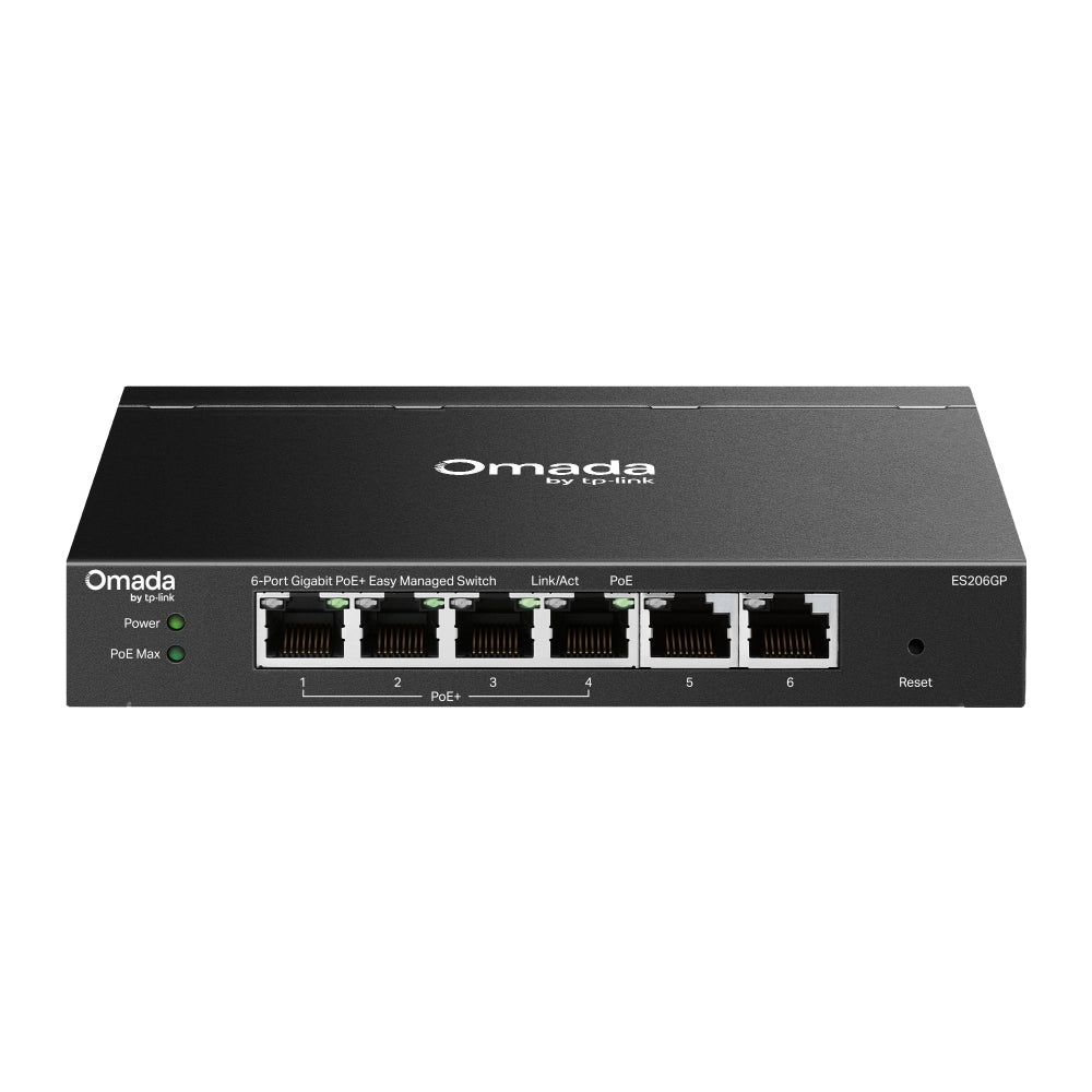 TP-Link ES206GP Omada 6-Port Gigabit Easy Managed Switch พร้อม 4-Port PoE+ รับประกันแบบ Limited Lifetime