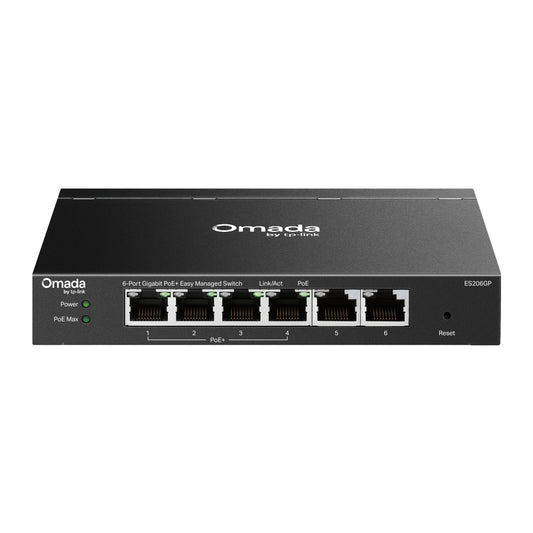 TP-Link ES206GP Omada 6-Port Gigabit Easy Managed Switch พร้อม 4-Port PoE+ รับประกันแบบ Limited Lifetime