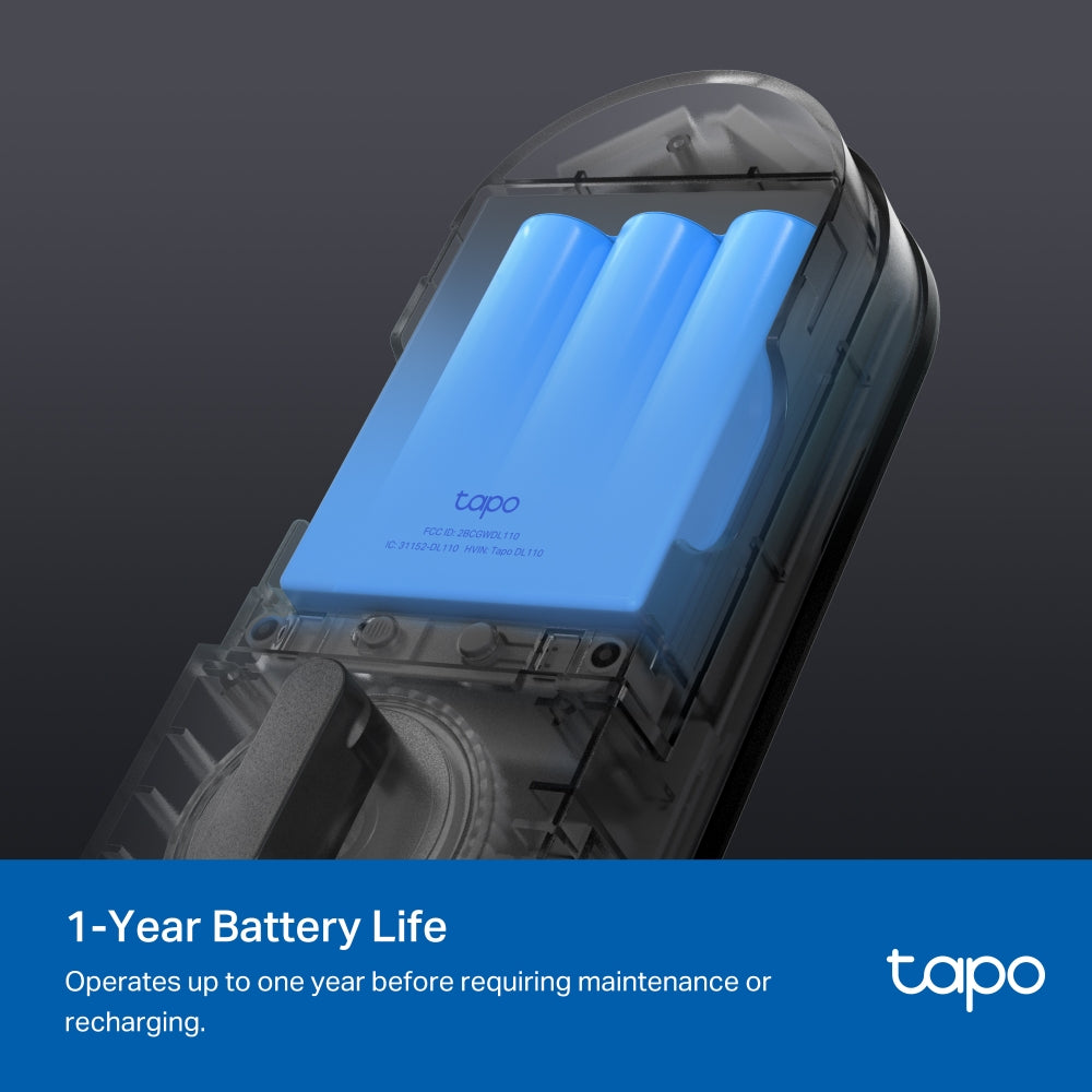 TP-Link Tapo DL110 Smart Wi-Fi Door Lock กลอนประตูดิจิทัลอัจฉริยะ IP65 ควบคุมเปิดปิดประตูผ่าน Tapo App ประกัน 2 ปี