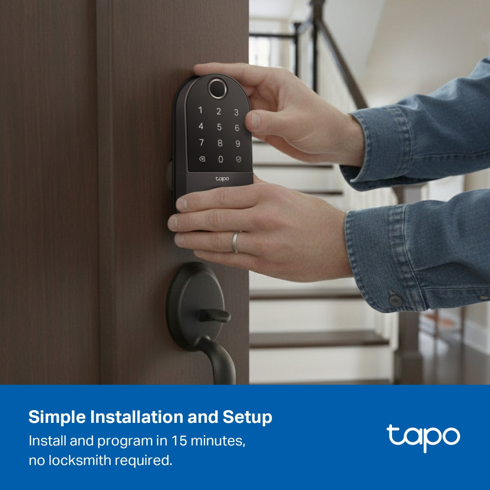 TP-Link Tapo DL110 Smart Wi-Fi Door Lock กลอนประตูดิจิทัลอัจฉริยะ IP65 ควบคุมเปิดปิดประตูผ่าน Tapo App ประกัน 2 ปี