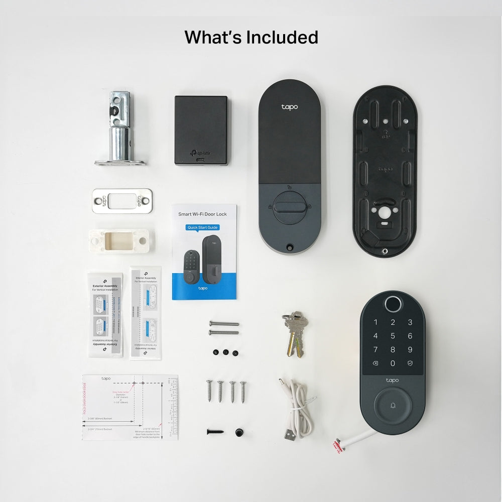 TP-Link Tapo DL110 Smart Wi-Fi Door Lock กลอนประตูดิจิทัลอัจฉริยะ IP65 ควบคุมเปิดปิดประตูผ่าน Tapo App ประกัน 2 ปี
