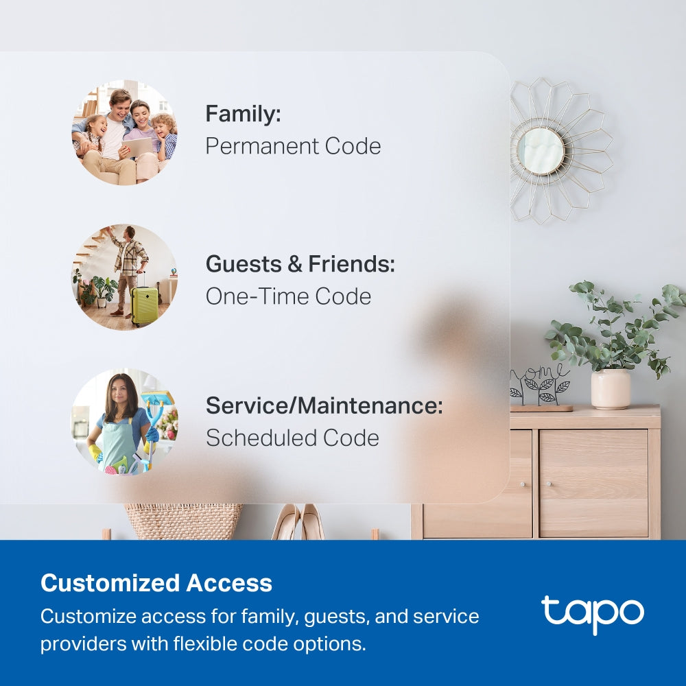 TP-Link Tapo DL110 Smart Wi-Fi Door Lock กลอนประตูดิจิทัลอัจฉริยะ IP65 ควบคุมเปิดปิดประตูผ่าน Tapo App ประกัน 2 ปี