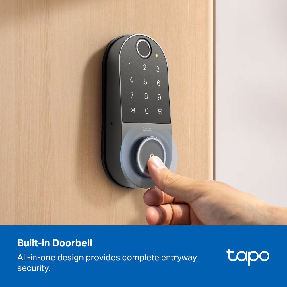 TP-Link Tapo DL110 Smart Wi-Fi Door Lock กลอนประตูดิจิทัลอัจฉริยะ IP65 ควบคุมเปิดปิดประตูผ่าน Tapo App ประกัน 2 ปี