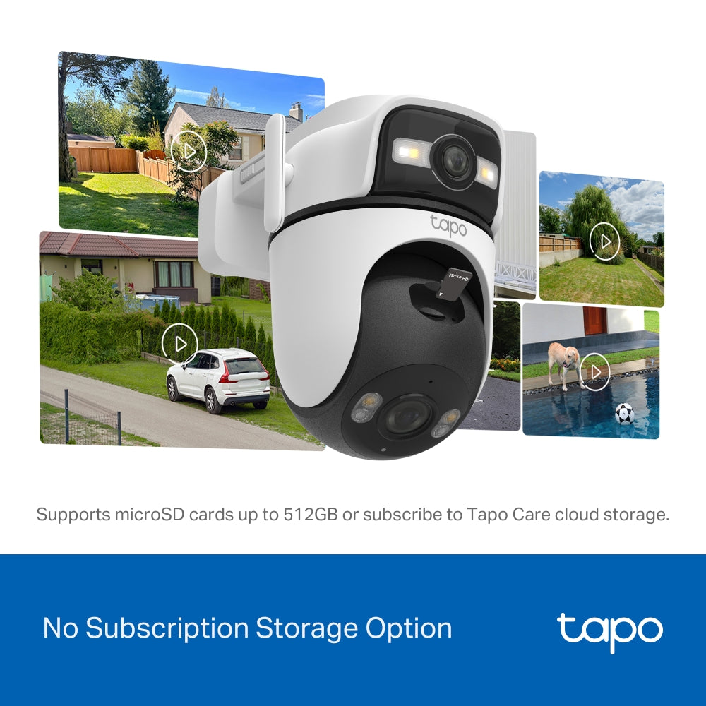 TP-Link Tapo C545D กล้องวงจรปิด 2K 3MP ดูอัลเลนส์ Outdoor Dual Lens Pan/Tilt Security Camera มี IP66 กันน้ำกันฝุ่น