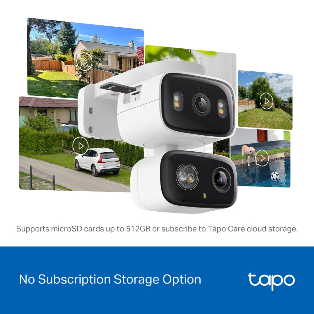 TP-Link Tapo C246D กล้อง 2 เลนส์ 6MP เลนส์มุมกว้าง 125° เทเลโฟโต้ 6 มม. กล้องวงจรปิด Pan/Tilt 2 เลนส์ สำหรับใช้ภายใน/ภายนอกอาคาร
