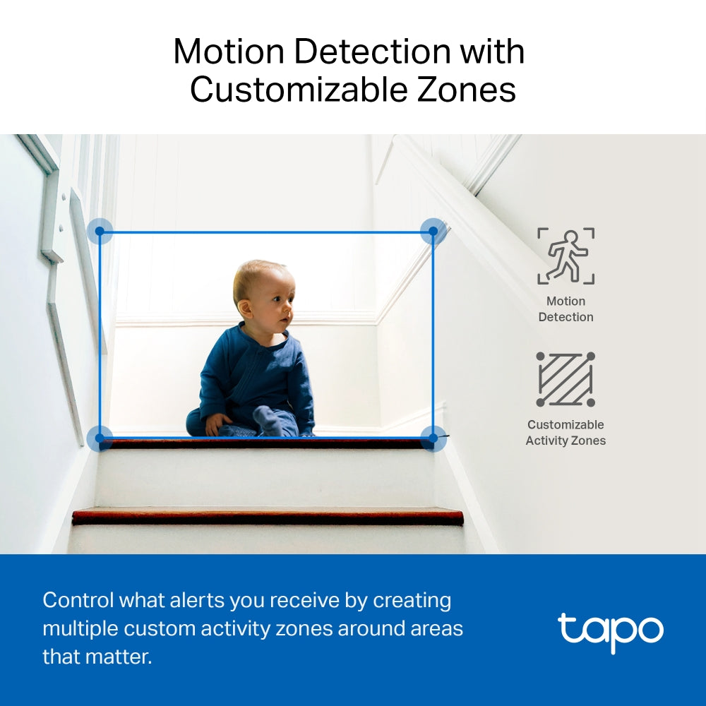 TP-Link Tapo C220 4MP 2K+ QHD Smart AI Pan/Tilt 360º Camera with Human, Animal, and Vehicle Detection and Notifications