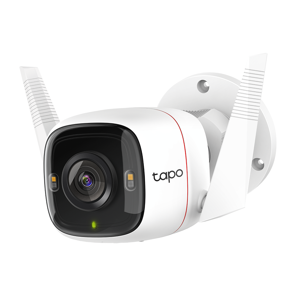 TP-Link Tapo C320WS กล้องวงจรปิด Wi-Fi ภายนอกอาคาร 2K QHD ดูวิดีโอสีเวลากลางคืน บันทึกภาพ 4MP รองรับ SD Card สูงสุด 512GB