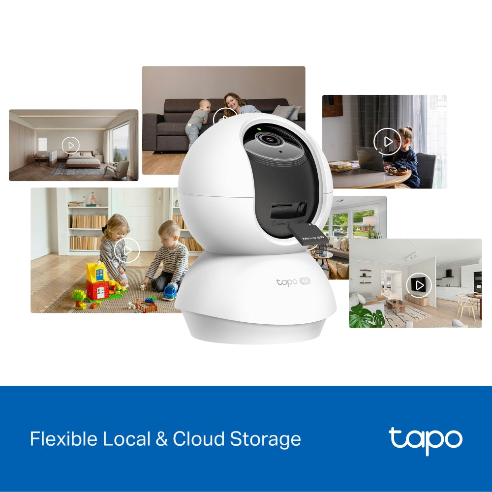 TP-Link Tapo C250 กล้องวงจรปิด Wi-Fi อัจฉริยะ 4K 8MP ตรวจจับมนุษย์ สัตว์เลี้ยง เสียงเด็กร้อง พร้อม Pan/Tilt และ AI