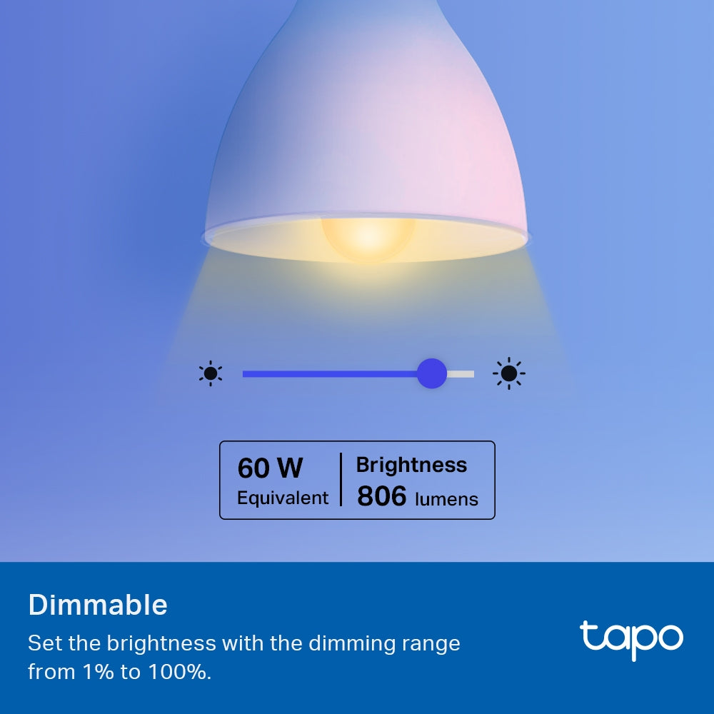 TP-Link Tapo L530E หลอดไฟอัจฉริยะ เปลี่ยนสี สั่งการด้วยเสียงได้ ผ่านแอป Smart Wi-Fi Multicolor Bulb พร้อม 16 ล้านเฉดสี