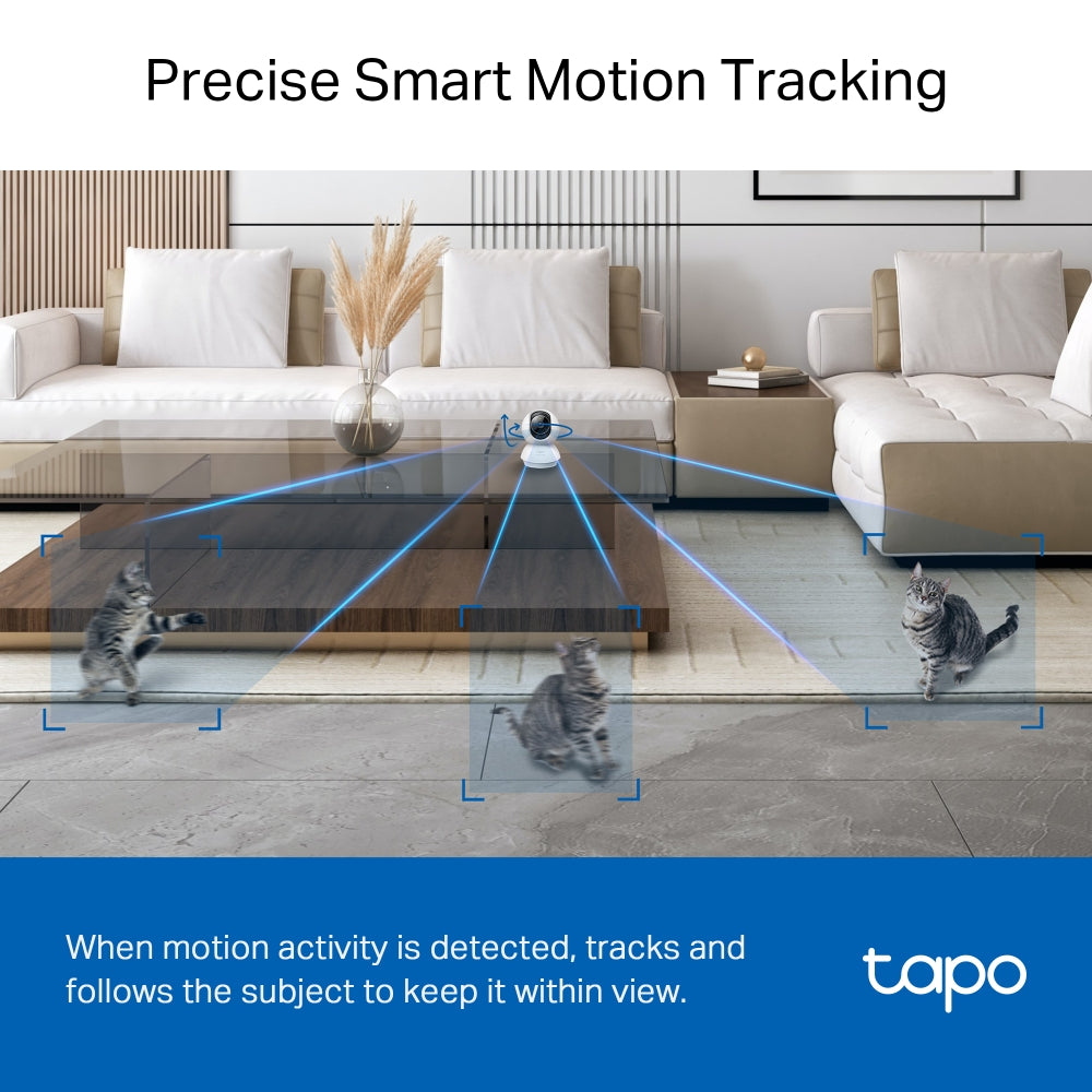TP-Link Tapo C230 กล้อง Wi-Fi ความคมชัด 3K 5MP พร้อม AI ตรวจจับ, ภาพคมชัดเป็นพิเศษ, Pan/Tilt, AI Home Security Wi-Fi Camera, มองเห็นชัดเจนแม้ในที่แสงน้อย