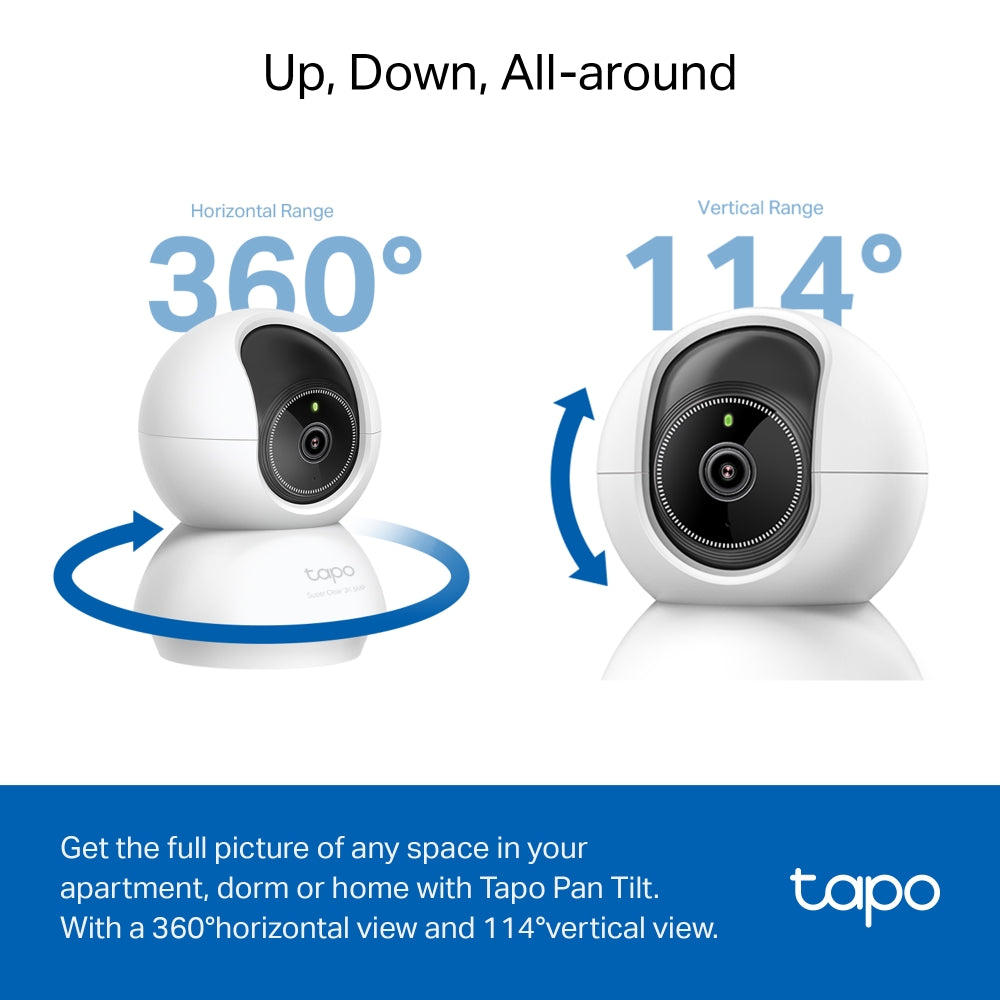 TP-Link Tapo C230 กล้อง Wi-Fi ความคมชัด 3K 5MP พร้อม AI ตรวจจับ, ภาพคมชัดเป็นพิเศษ, Pan/Tilt, AI Home Security Wi-Fi Camera, มองเห็นชัดเจนแม้ในที่แสงน้อย
