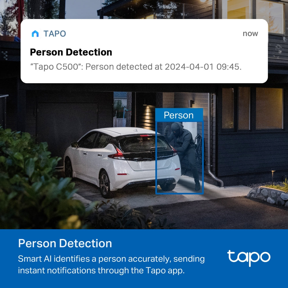 TP-Link Tapo C500 ภาพคมชัด 2MP/ Tapo C510W ภาพคมชัด 3 MP กล้องวงจรปิด WiFi ใช้งานภายนอก IP65 รองรับ SD Card สูงสุด 512GB