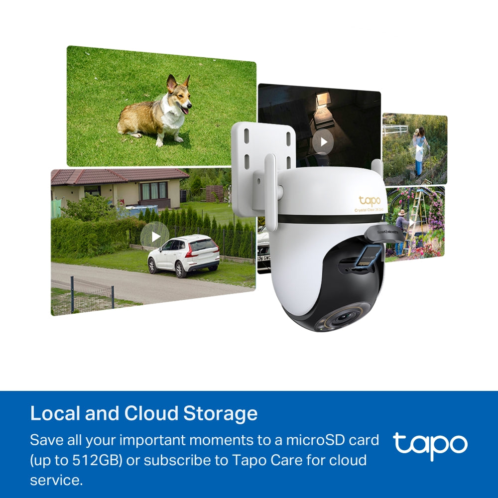 TP-Link Tapo C530WS กล้อง Wi-Fi 3K 5MP ภายนอกอาคาร IP66 AI อัจฉริยะ ภาพสีคมชัดแม้แสงน้อย 360° แนวนอน พร้อมไมโครโฟนและลำโพงในตัว