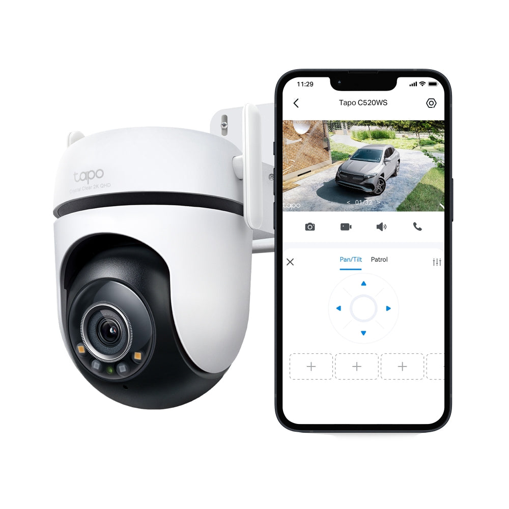 TP-Link Tapo C520WS กล้อง Wi-Fi 4MP 2K+ QHD ใช้งานภายนอก Starlight Color Night Vision ให้ภาพสีได้ดีแม้แสงน้อย IP66 Smart AI