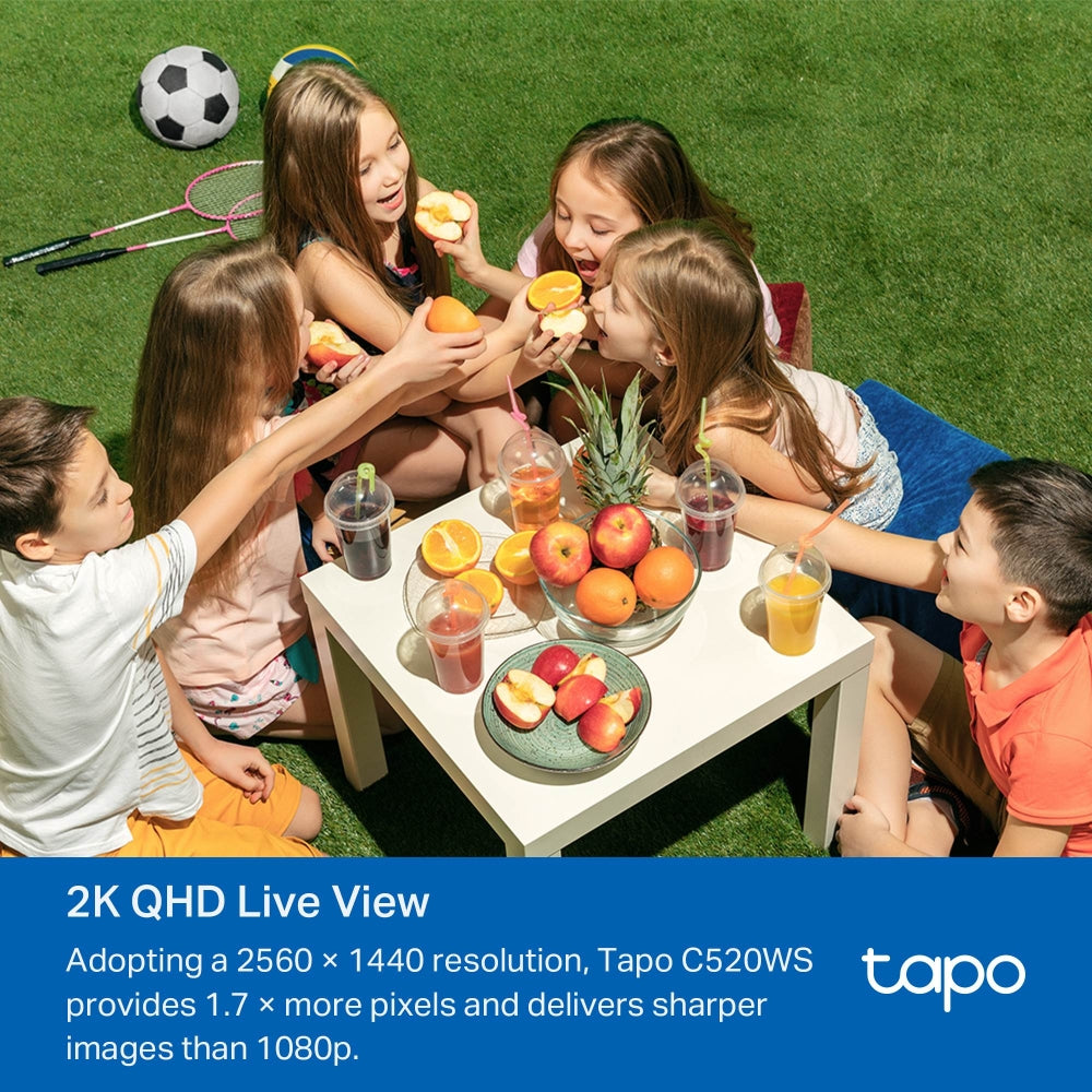 TP-Link Tapo C520WS กล้อง Wi-Fi 4MP 2K+ QHD ใช้งานภายนอก Starlight Color Night Vision ให้ภาพสีได้ดีแม้แสงน้อย IP66 Smart AI