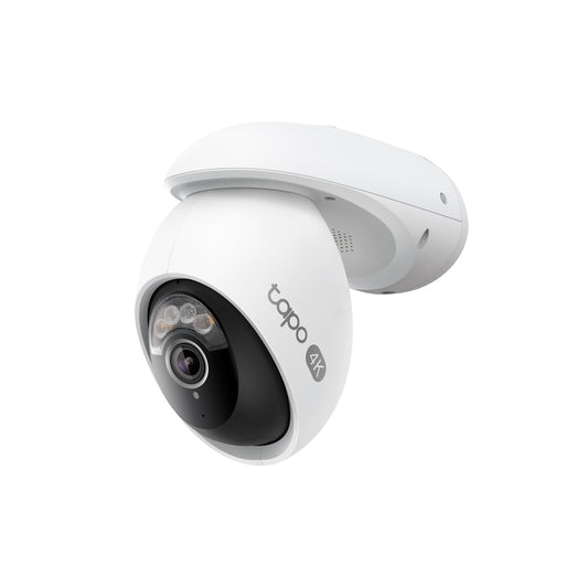 TP-Link Tapo C560WS 4K 8MP กล้อง Wi-Fi ภายนอกอาคาร IP66 พร้อม AI จดจำใบหน้าได้ กล้องวงจรปิดแบบหมุน/ก้มเงย รองรับ 2.4GHz/5GHz