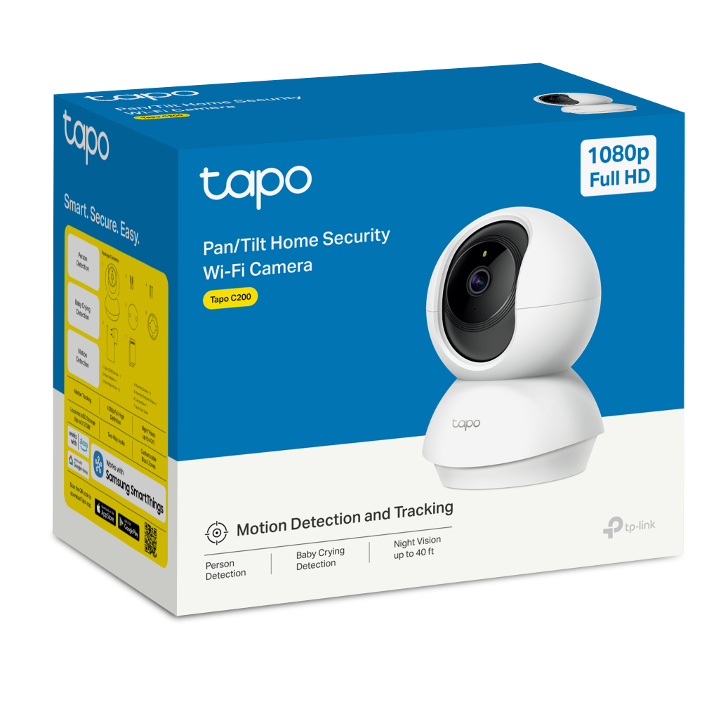TP-Link Tapo C200 ภาพคมชัด 2MP Full HD/ Tapo C210 ภาพคมชัด 3MP 2K กล้องวงจรปิดไร้สาย ดูการใช้งานได้ผ่าน App ประกัน 2 ปี