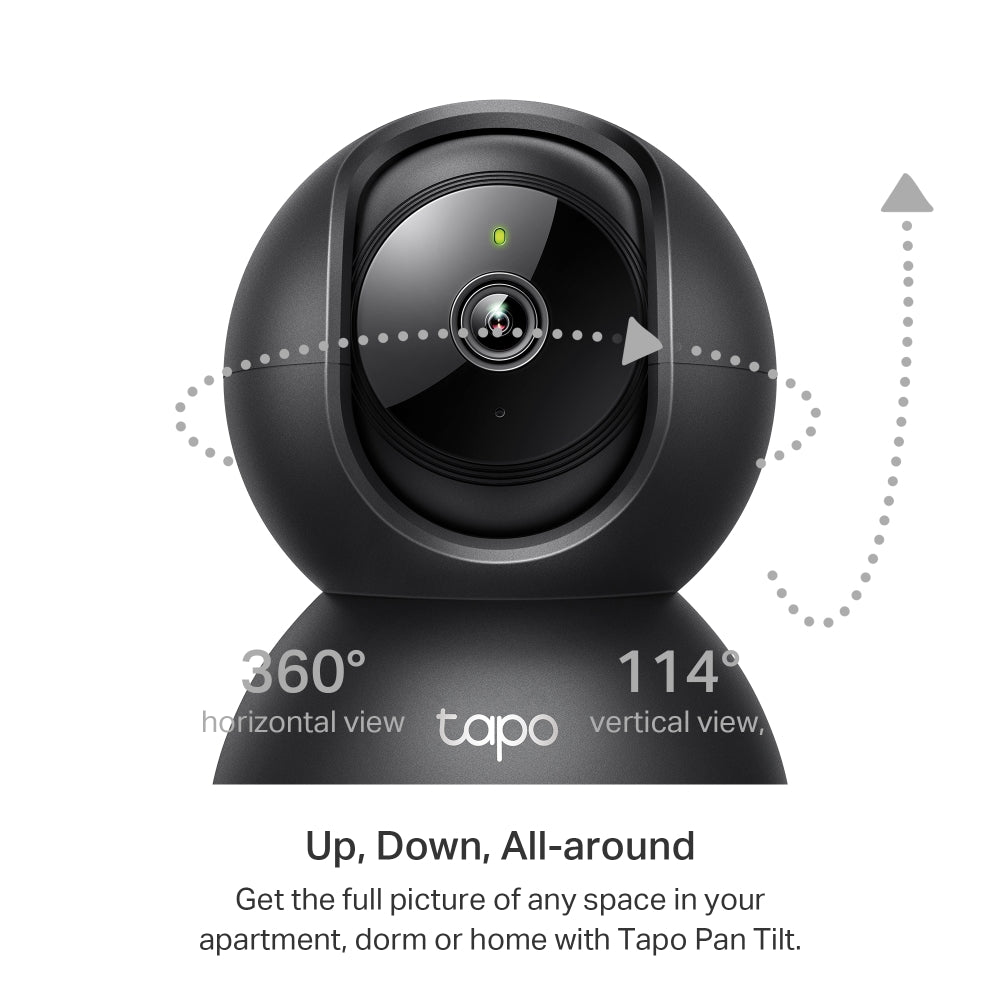 TP-Link Tapo C211 กล้องวงจรปิด Wi-Fi Black Edition ความละเอียด 2K 3MP Security Wi-Fi Camera ปรับมุมหมุนได้ 360°