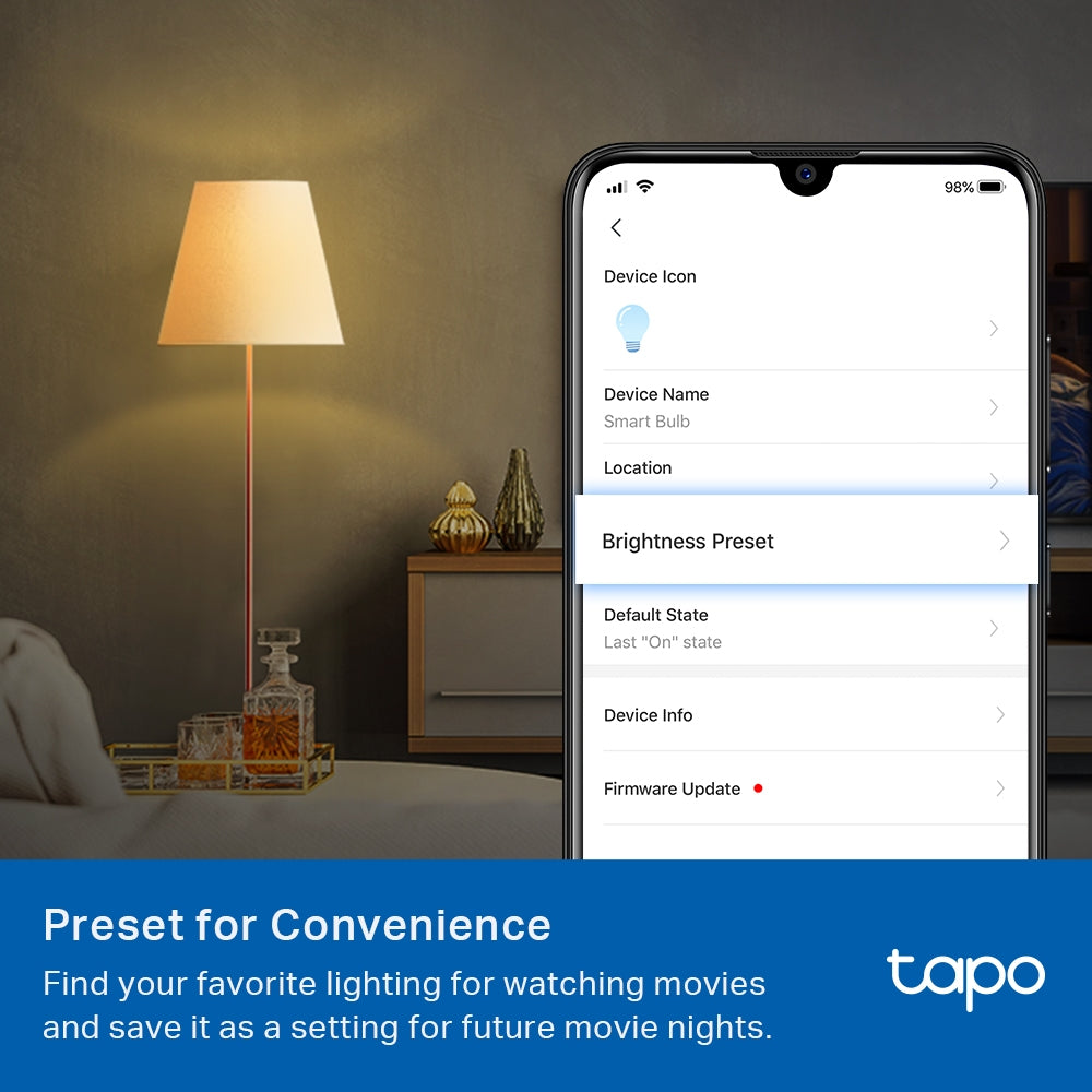 TP-Link Tapo L510E หลอดไฟอัจฉริยะ Warm White ขั้ว E27 Smart Wi-Fi Light Bulb ตั้งค่าเปิด/ปิดผ่านแอป สั่งการด้วยเสียงได้